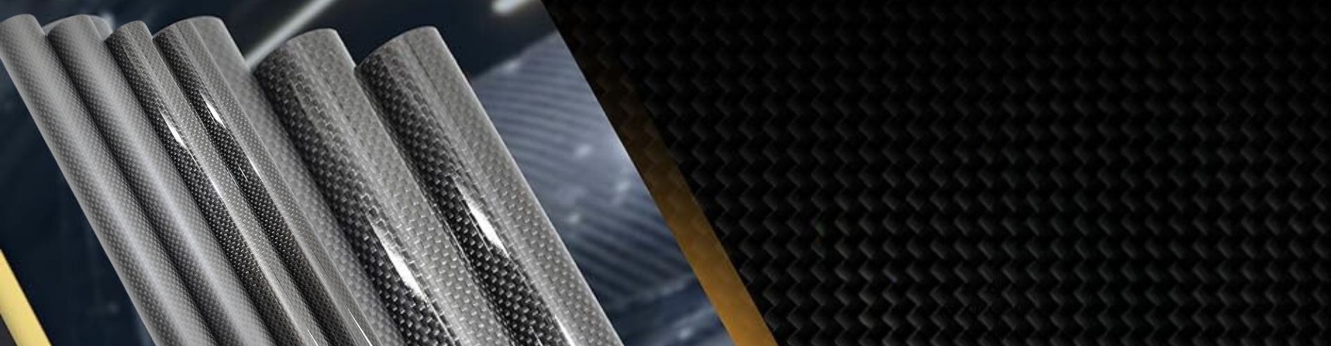 Roll wrapped carbon fiber tube for banner