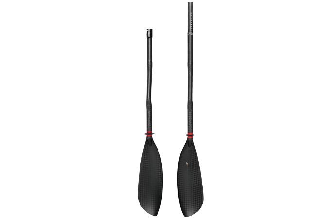 Pagaia da kayak ad ala per albero curvo