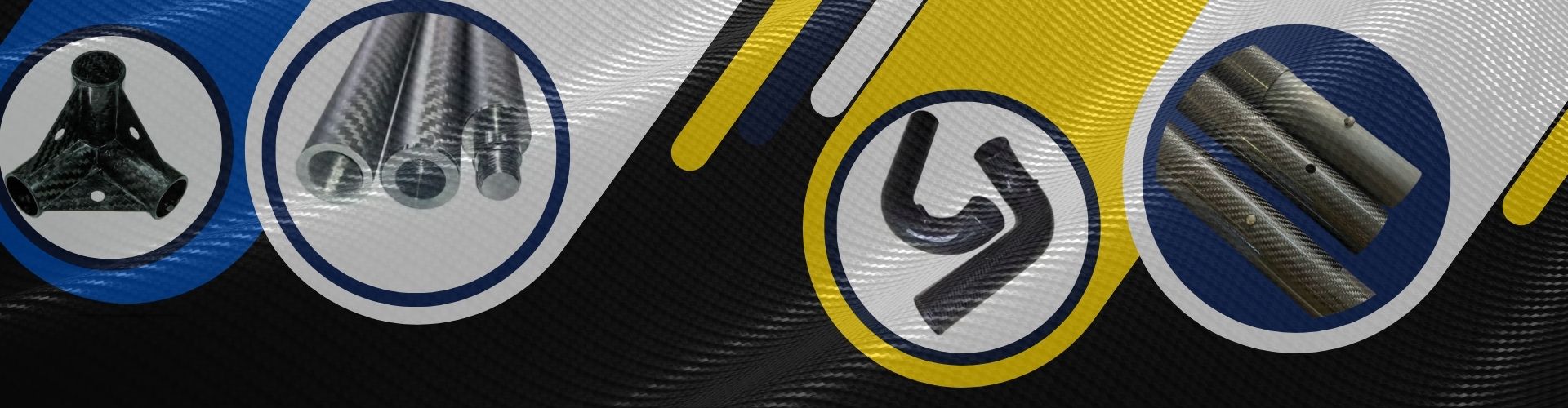 Banner de conector de tubo de fibra de carbono