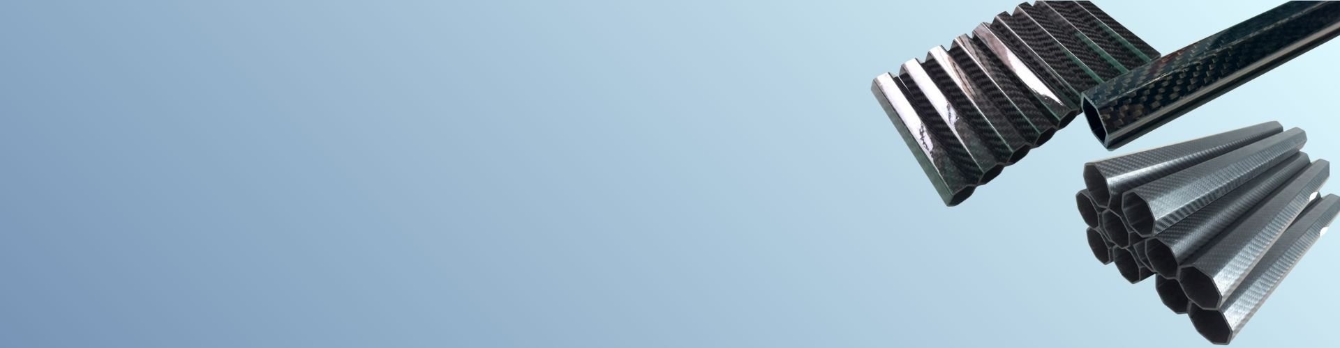 Banner de tubo hexagonal de fibra de carbono