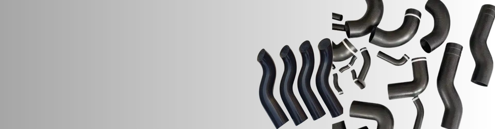 Banner de tubo curvado de fibra de carbono